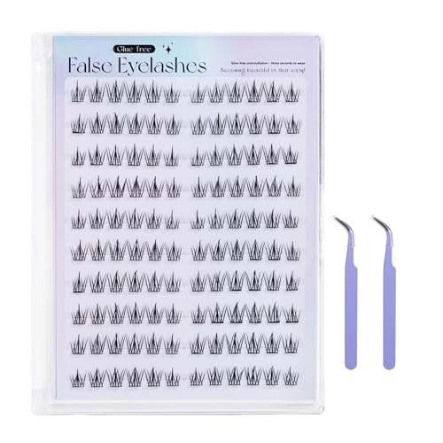 120 Pcs Natural Look Eye Lashes for Women | Soft Lightweight False Eyelashes | Reusable Fake Lashes | Cluster Lash Extension Kit with Tweezer