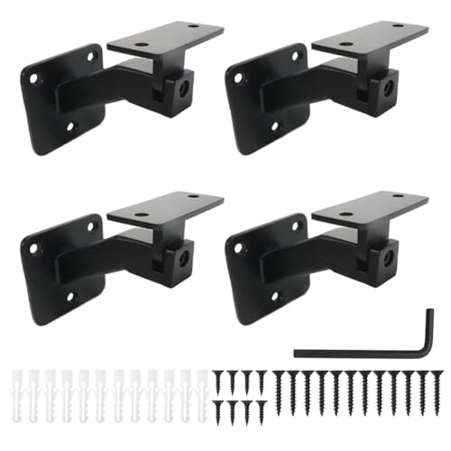 Support garde-corps noir pivotant pour fixer une rampe d'escalier en pente - 2
