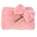 Winter Hot Water Bottle Safe Explosion-proof Rechargeable Hand Warmer Pocket Portable Electric Heat Pain Relief Warming Bag with Detachable Velvet Cover, Cute Cartoon/Bowknot (Small Bowknot-Pink)