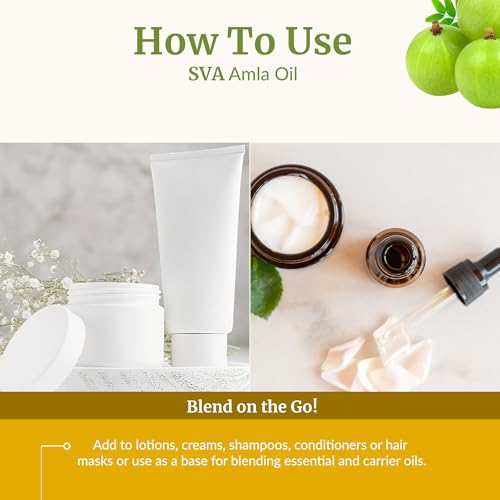 Amla Fruit oil 4 oz(118 ml) 100% pure Therapeutic Grade by SVA ORGANICS - For Rejuvenating Scalp and Hair