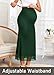 AISWI Maternity Mesh Mermaid Skirt Adjustable Waist Over The Belly Elegant Stretchy Pregnancy Maxi Skirts Spring Summer, Dark Green, X-Large