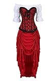 Corsage karneval kostüme damen- corsage Tutu Rock passt perfekt zu Karneval, Weihnachten, Halloween, Fasching, Clubbing, Cosplay, Bühnenperformance oder intime Anlässe, sogar als normales korsett zu Jeans, Rock oder Kleid tragen.