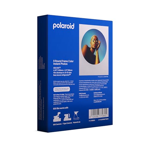 Image of Polaroid Color Film for 600 - Round Frame (6021) 8 Photos (Pack of 12)