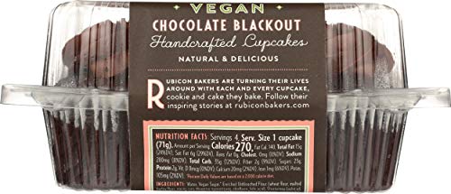 Rubicon Bakery, Cupcake Vegan Chocolate Blackout, 10 Ounce (Pack of 1) - Thumbnail 4