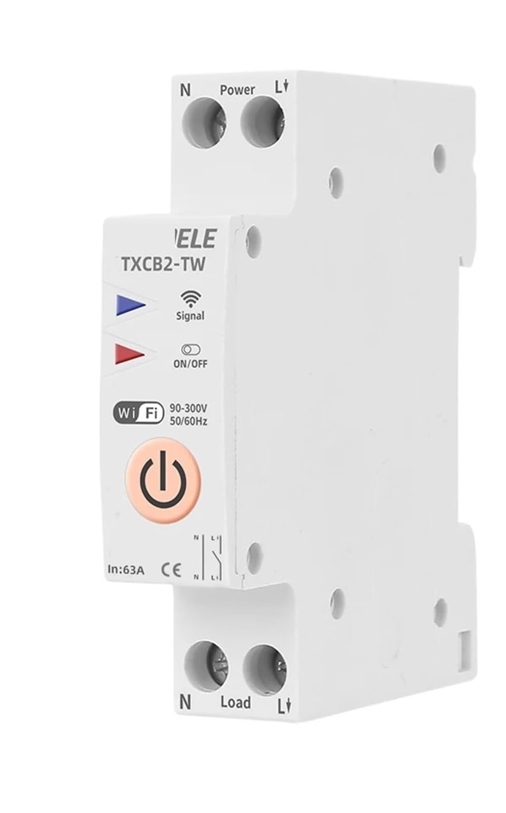 Medidor de energía de 63A con interruptor y temporizador 1P+N para control de consumo eléctrico 4