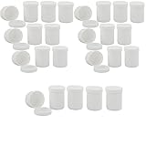 Badzubehör: Leere Dosen Kosmetex Leere Dose, Kosmetikdose weiß, rund 50gr / 60ml Schraubdose, Kunststoffdose, Cremedose, Kruke, Salbendose, 15 x 50gr / 60ml