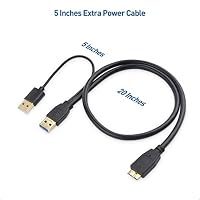 Cable Matters 5Gbps Micro-USB-3.0-Y-Splitterkabel, 0,5m (Packung mit 2) – Ansicht 6