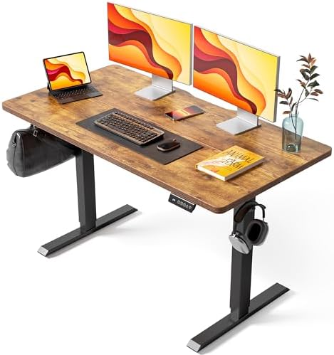 （13:30時点） FEZIBO 昇降デスク 電動 昇降式デスク 幅120cm オフィスワークテーブル スタンディングデスク 高さメモリー機能 上下自動昇降 静音 収納フック付き 衝突検知 机 作業机 テレワーク【幅120 x 奥行き60 x 高さ72-118cm】