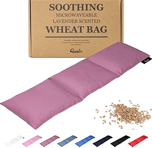 Wheat Bag for Pain Relief - Large Soothing Heat Pack Microwavable - Wheat and Lavender - Heated Neck Warmer for Neck and Shoulders, Period Pain Relief and Back Pain - Comfortable