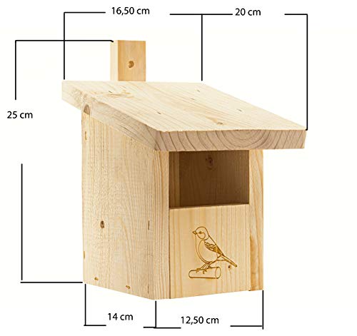 Nistkasten aus Holz für Meisen und Halbhöhlenbrüter