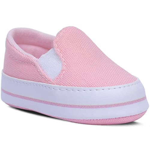 Tênis Slip On Bebê Calce Facil 01.09 (M, Rosa)
