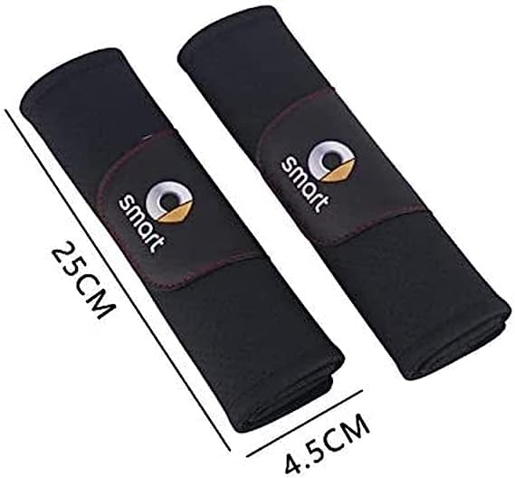 QQLADY 2 Pezzi Auto Copri Cintura di Sicurezza per Smart Fortwo Forfour 453 451, Protezione per Cintura di Sicurezza, Spalline Morbide e Confortevoli, Auto Styling Accessori,B