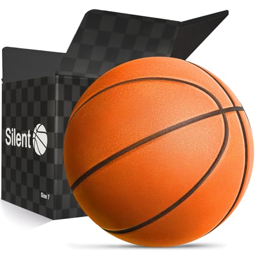 Womefic Silent Basketball No Noise, Size 7 Airless Basketball Dribble Dream Silent Foam Basketball Dribbling Indoor for Various in-Door Activities (29.5
