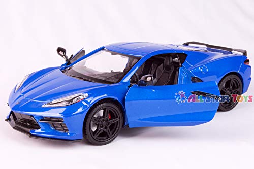 Modelo a escala 1:24 Chevrolet Corvette C8 Stingray Azul miniatura 3