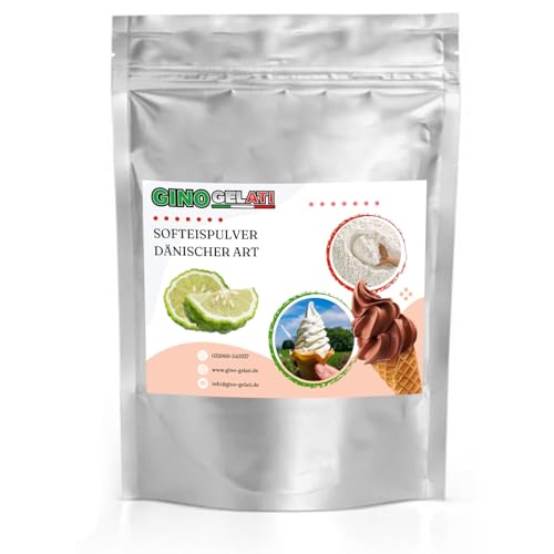 Gino Gelati Dänisches Softeis Pulver, fruchtiger Geschmack, verschiedene Geschmacksvarianten, schnell und einfach Zubereitet, Made in Germany, Eis selber machen (10 Kg, Yuzu)