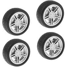 Pack of 4 Hard 40mm RC Tires & Wheel Rim for RC Hobby Car