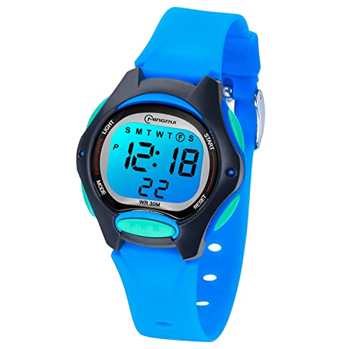 Edillas Kids Watches Digital For Boys,7 Colors Waterproof Wrist Watches For Child Sport Outdoor Multifunctional Wrist Watches With Stopwatch/Alarm Watch For Kids Ages 4-12 #TOP17