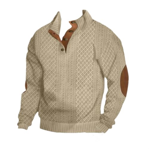 Pull en tricot à col montant chaud et confortable pour homme, idéal contre le froid