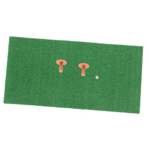 POPETPOP 3pcs Golf Practice Mat Set Indoor Hitting Mat Tee Portable Realistic Turf Training Aid for Home Gym