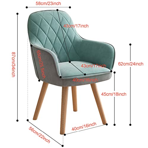 Nowoczesne, ergonomiczne krzesło gamingowe i biurowe – aksamitny pikowany akcent krzesła do jadalni z ramionami stylowy design środkowego oparcia dla wygodnego użytkowania komputera i poczekalni