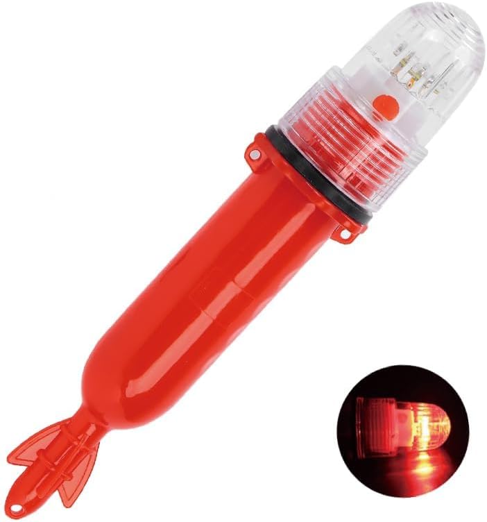 Safety Beacon Light, Boat Flares Kayak Navigation Lights Emergency Flares Warning Flashing Bar Electronic Visual Distress Signal Bait Lure Lamp for Paddles Pontoon Kayaking Marine Pontoon Ship(red) | Emergency Flares Warning Flashing Bar Electronic Visual Distress Signal Bait Lure Lamp for Paddles Pontoon Kayaking Marine