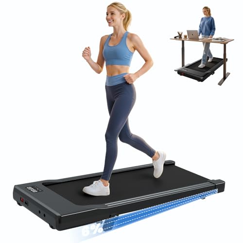 11 Best Quiet Treadmills for Upstairs Apartment Use in 2026 14 DeerRun Under Desk Walking Pad Treadmill for Home & Office, 6% Manual Incline, 2.5 HP, 0.6–3.8 MPH Walking Speed, 300 lb Capacity, App & Remote Control