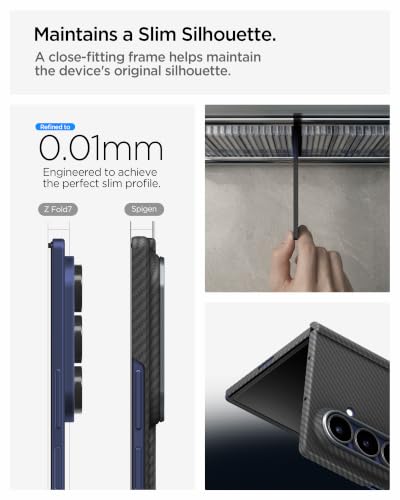 Image of Spigen Air Skin Aramid MagFit Case for Samsung Galaxy Z Fold 7, Black