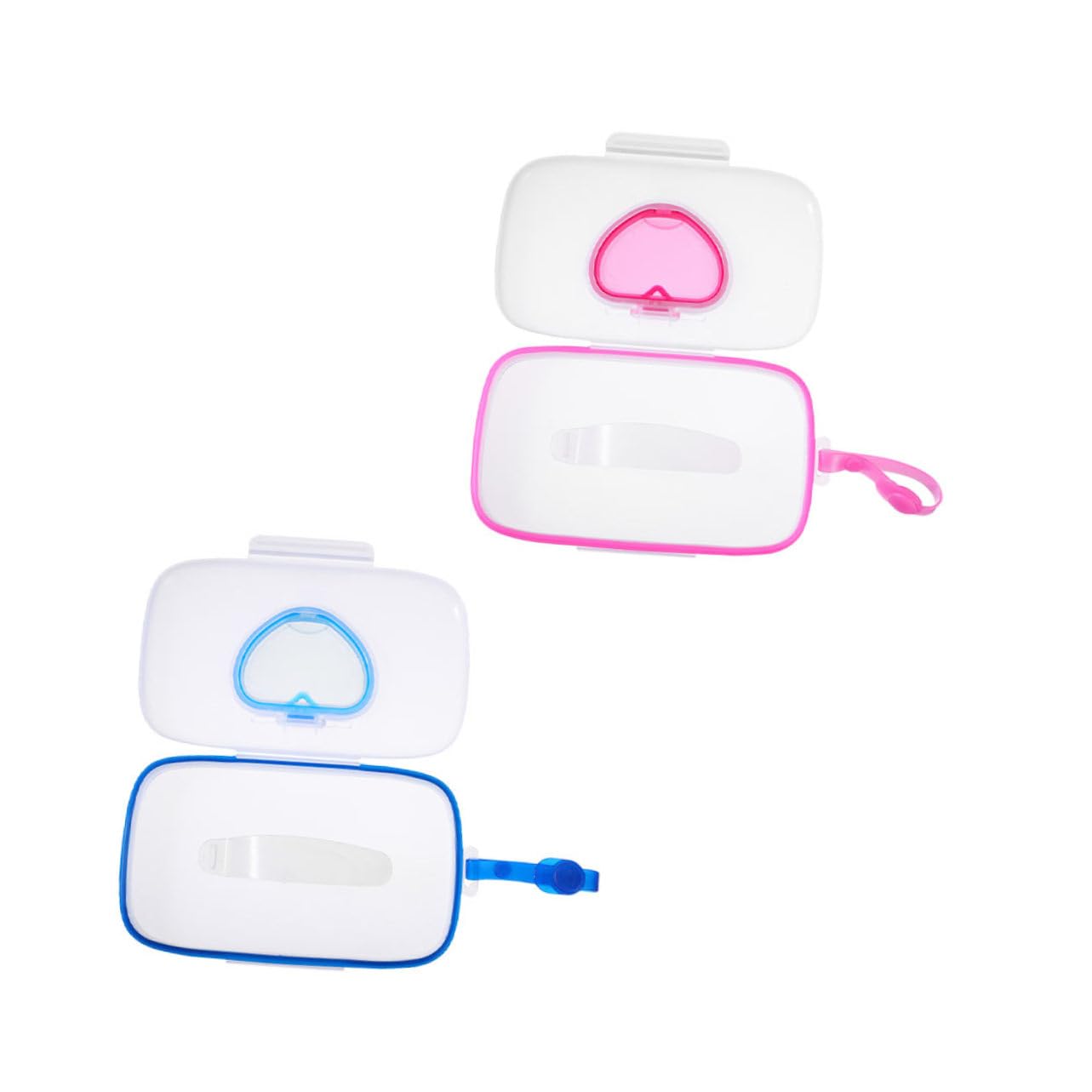 ERINGOGO 2Pcs Portable Wet Tissue Case Reusable Holder for Press Button Design for Diaper Bags and Convenient Wipe Dispenser