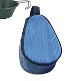 Fyrdyn Bolsa para Cuenco De Camping - Bolsa De Viaje Impermeable Portátil Gran Capacidad con Cremallera - Almacenamiento para Cuencos De Camping,para Senderismo Picnic Playa