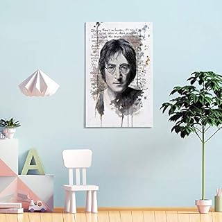 LIULANG Frases De John Lennon Poster décoratif sur toile pour salon, chambre à coucher 50 x 75 cm - Les Beatles, Paul McCartney, John Lennon, RIngo Starr, George Harrison LIULANG Frases De John Lennon Poster décoratif sur toile pour salon, chambre à coucher 50 x 75 cm – Image 4