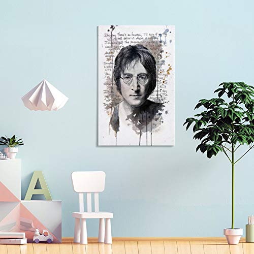 LIULANG Frases De John Lennon Poster décoratif sur toile pour salon, chambre à coucher 50 x 75 cm - Les Beatles, Paul McCartney, John Lennon, RIngo Starr, George Harrison LIULANG Frases De John Lennon Poster décoratif sur toile pour salon, chambre à coucher 50 x 75 cm – Image 5