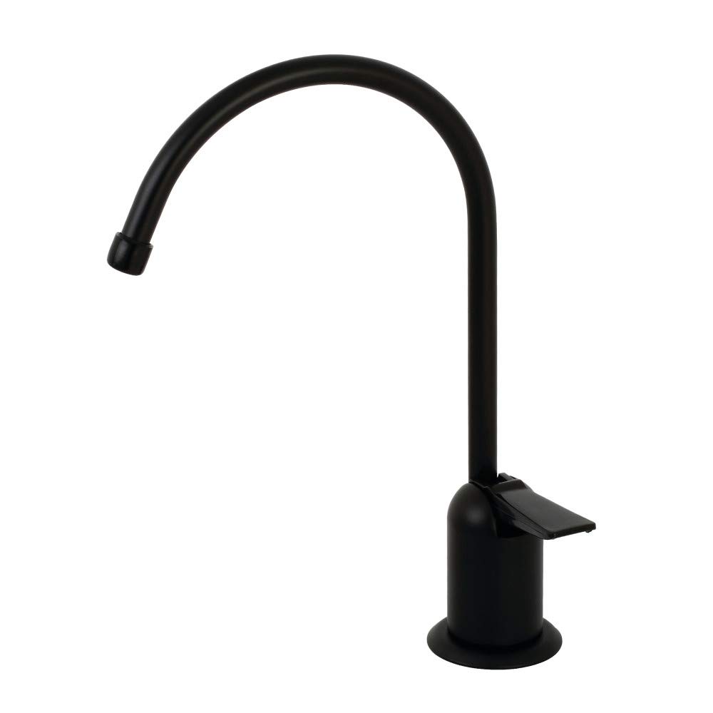 Kingston Brass K6190 Americana Grifo de filtración de agua de una sola manga, negro mate