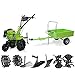 Produktbild VITO 7PS Benzin Motorhacke Einachsschlepper mit Anhänger - Einachser mit Anhänger Motorhacke 7PS Benziner - Kartoffelroder + Pflug + Häufelkörper + Fräse 115cm Arbeitsbreite (VIMETD7 + Anhänger)