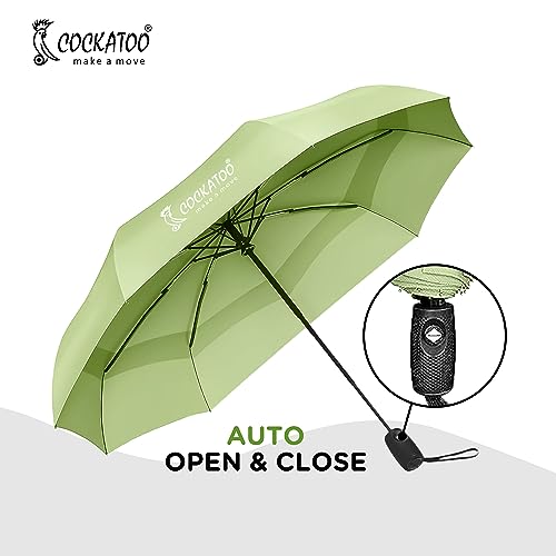 Image of Cockatoo Rain-Guard Automatic Umbrella With 8 Ribs, Material- Polyponee, Umbrella For Women & Men, With Auto Open-Close Button
