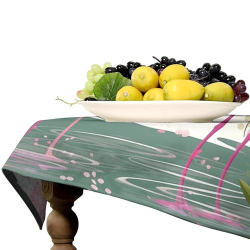 Nappe rectangulaire en lin résistante aux taches 140x140