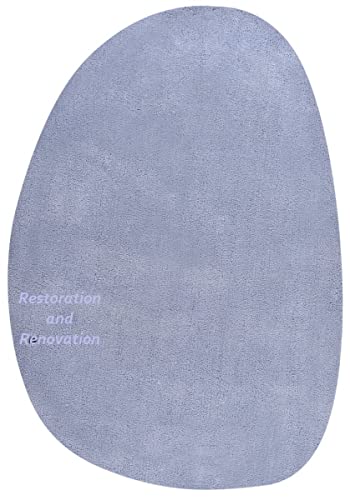 Restoration and Renovation Moderner ovaler Wollteppich – unregelmäßige Form mit weicher und...