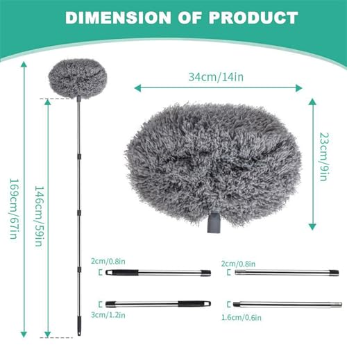 Plumeau extensible en aluminium durable pour un dépoussiérage de précision
