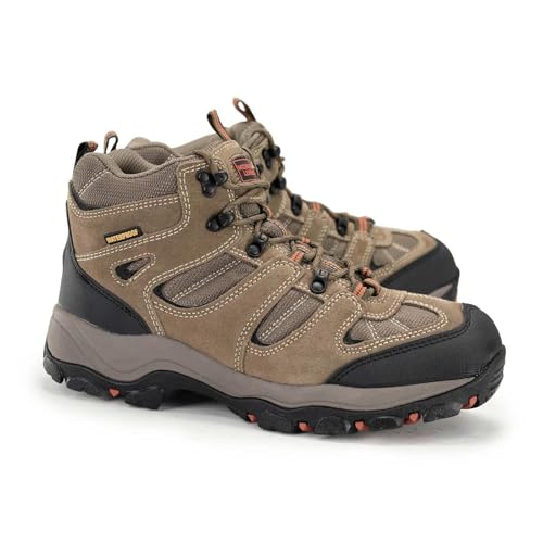Image of Milwaukee Leather Men's Brown Suede Lace-Up Waterproof Outdoor Hiking Boots MBM9150