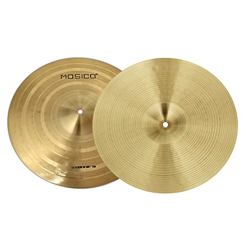 Mosico Cymbal Pack Drum Cymbal Set 10"Splash+13"Hihats+14"Crash Drum Cymbal Pack (10",13"Pair,14") #TOP3