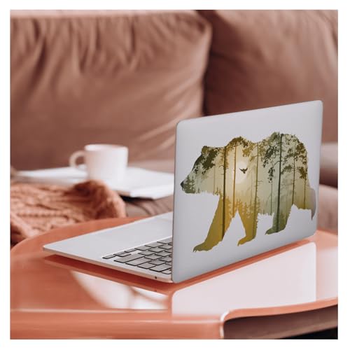 HLAAJJX Etui do MacBook Pro 13 cali 2015-2012 wydanie model A1502 A1425 z wyświetlaczem Liquid Retina 13,3", plastikowa obudowa ochronna, niedźwiedź w lesie