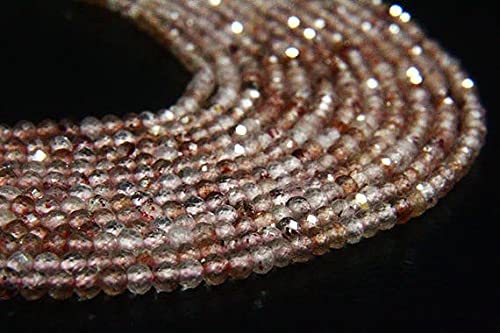 Quartz fraise rondelle 2mm perles naturelles pour création de bijoux uniques