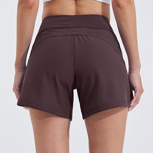Willit Women'S 5 Inch Swim Board Shorts Quick Dry Beach Swimming Shorts Upf 50+ High Waisted Liner Pockets Wine Size 8 thumb #1