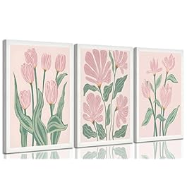 3 Pcs Pink Tulips Flowers...