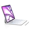 Funda de teclado con lápiz capacitivo para iPad Air de 11 pulgadas (M3 2025, M2 2024) iPad Pro11 pulgadas (1ª/2ª/3ª/4ª generación), funda magnética con teclado de estilo mágico, trackpad multitáctil