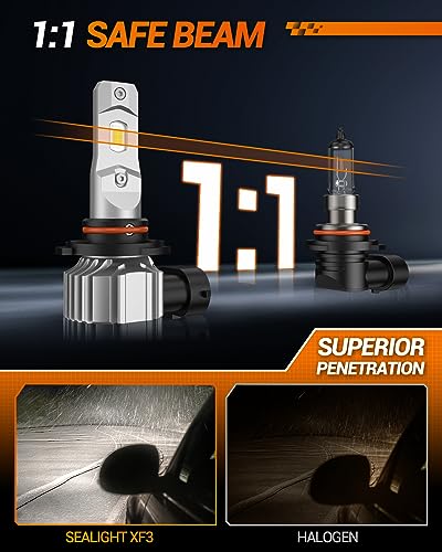 Image of SEALIGHT H10 9145 LED Fog Light Bulbs, 44000LM Super Bright 9145 9140 H10 Fog Lights LED Bulb 6500K White, Plug & Play, Canbus Ready for Cars, Trucks, SUVs, Pack of 2