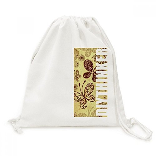 Sac à cordon papillon jaune pour transporter vos affaires sans effort