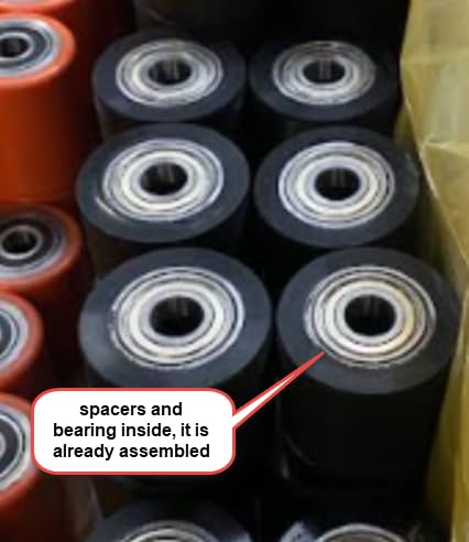 Image of Pallet Jack Load Wheel - Poly Steel hub 3 inch X 2.5 inch with 20mm ID bearings