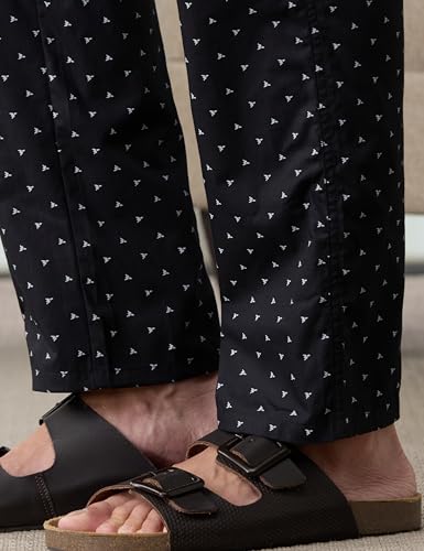 Image of Amazon Brand - Symbol mens 100% Cotton Pyjama /Lounge Pants |Regular Fit | Printed | Available in Plus Sizes