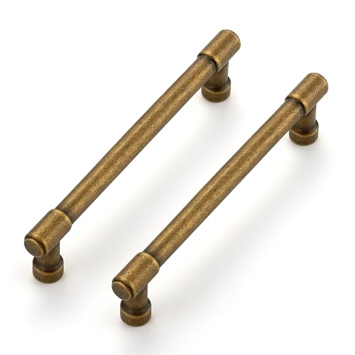 Image of Ravinte Antique Brass Kitchen Pulls Cabinet Handles 5 Inch 10 Pack