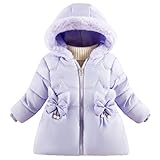 Conception Chaude: Capuche coupe-vent non amovible avec col de fourrure, fermeture à glissière, lisse sans collée; Les poignets serrés filetés permettent à cette doudoune fille d'avoir une meilleure chaleur et d'être plus confortable à porter en hiver.